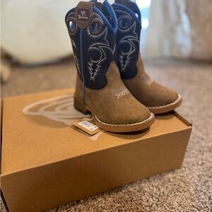 Twister Kids' Brown and Blue Western Boots